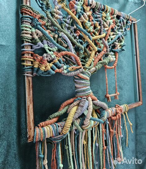 Панно дерево макраме