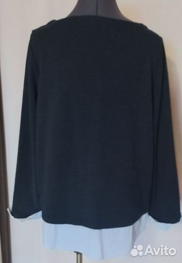 Джемпер женский с имитацией рубашки 50 - 52р