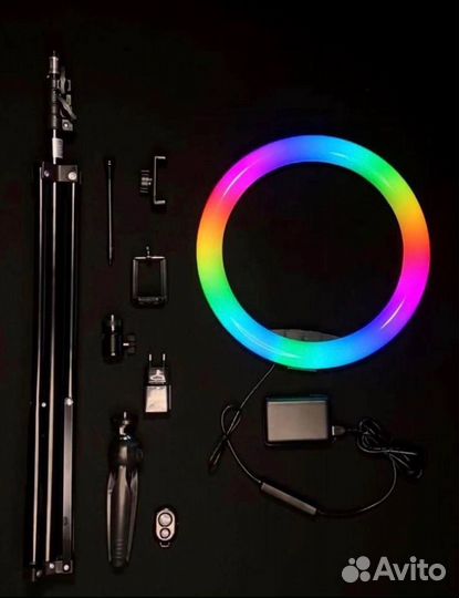 Кольцевая лампа 26 см RGB