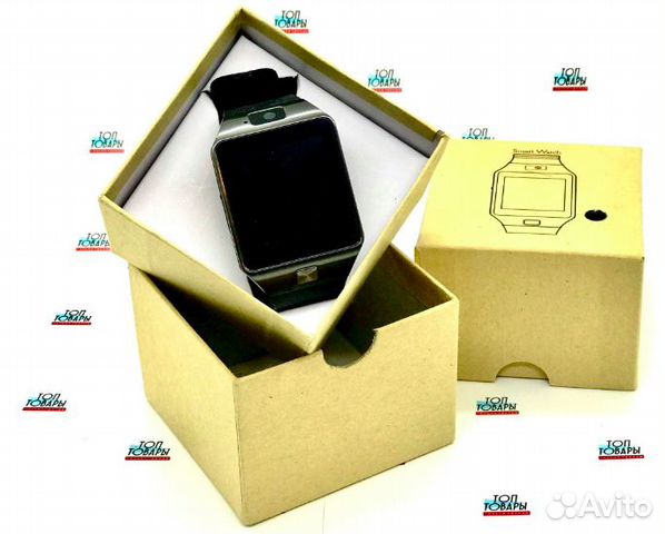 Умные часы Smart Watch DZ09 с сим-картой чёрные