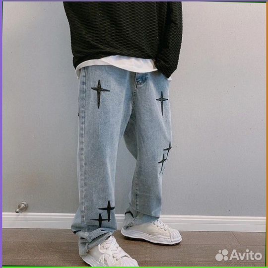 Штаны карго Y2K с крестами (Art товара: 73754)