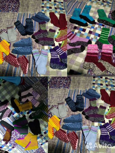 Шерстяные варежки, носки
