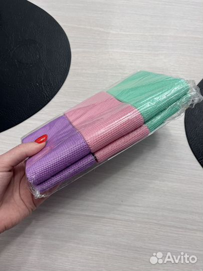 Тканевые резинки для фитнеса, набор 3шт новые