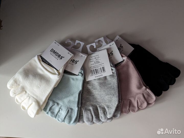 Носки-следки пять пальцев для йоги (five fingers)