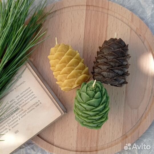 Свечи шишки кедровые восковые