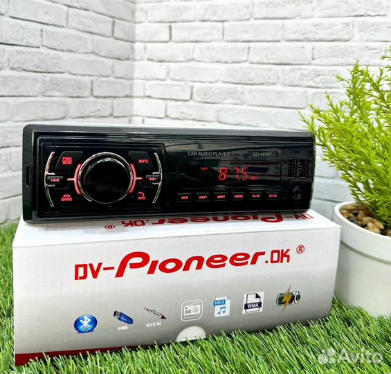 Магнитола 1 din с bluetooth pioneer арт527