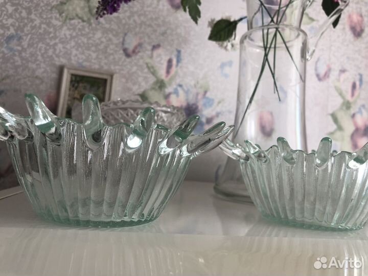 Конфетница- салатник стеклянная СССР