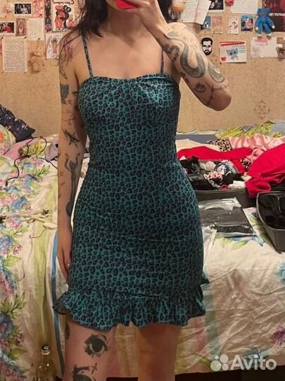 Платье яркое y2к