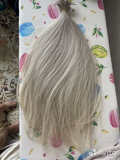 Волосы для наращивания 55 см блонд