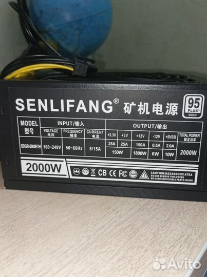Новый блок питания для майнинга senlifang 2000w