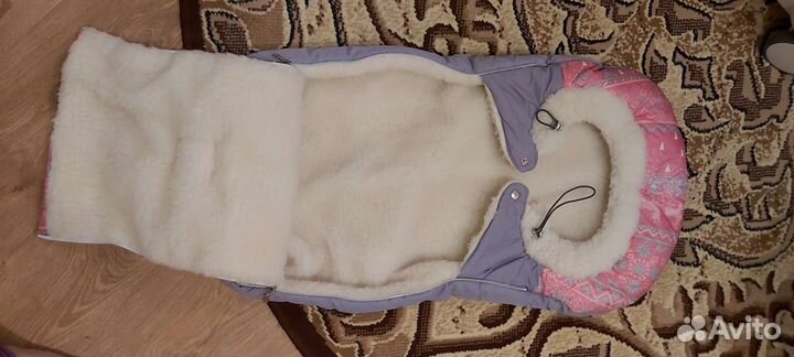 Конверт для новорожденных на выписку на овчине