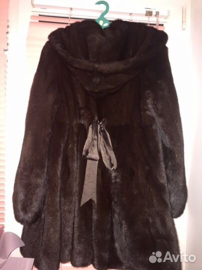 Шуба норковая с капюшоном 42 44 бу