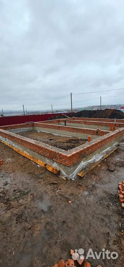 Заливка фундамента