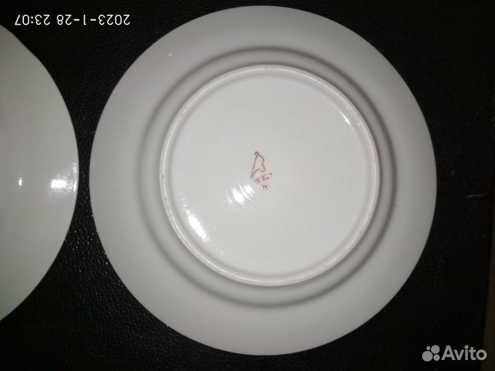 Фарфоровые детские тарелки и блюдца СССР Дулево