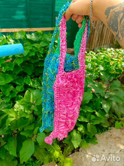 Мочалки ручной вязки