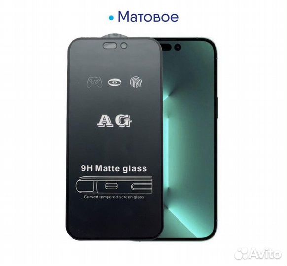 Защитное стекло iPhone 14 /Pro/Plus/Max матовое