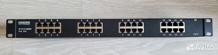 Устройство грозозащиты Osnovo sp-ip 16/1000PR