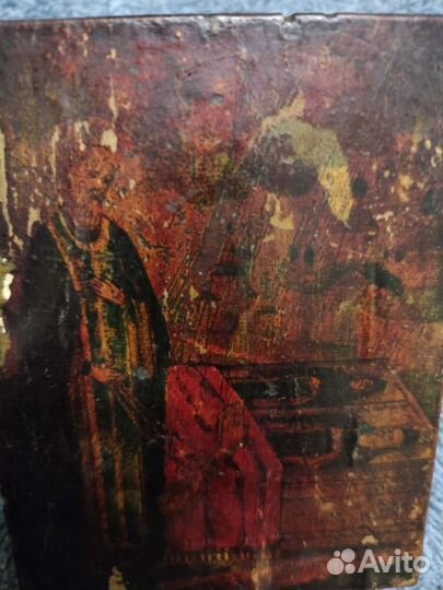 Икона Сергий Радонежский у гробов родителей