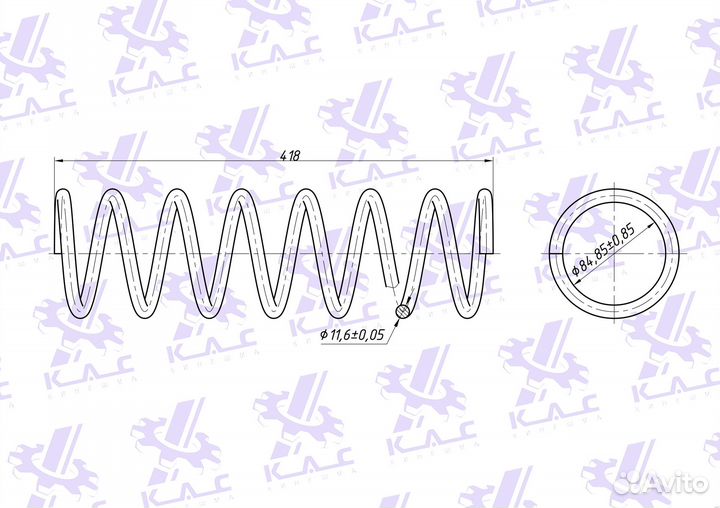 Пружина (2 шт.) задней подвески ваз 2111