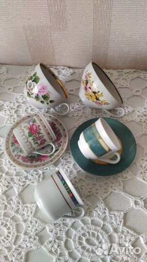 Чашки чайные и кофейные 5 шт лотом