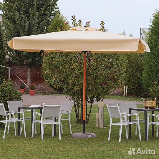 Зонт уличный на центральной опоре. Зонт пляжный