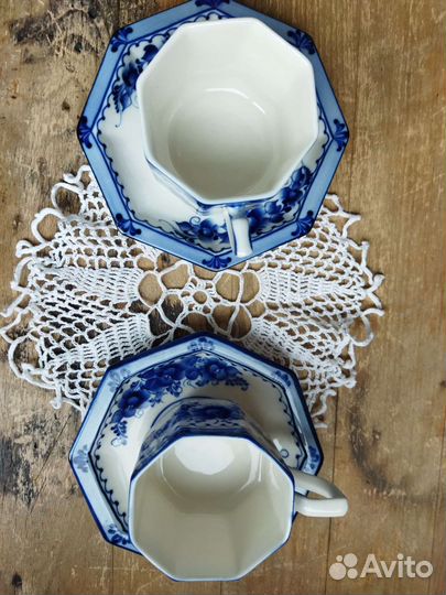 Чайная пара Гжель