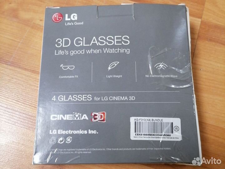 3D очки lg (4шт)