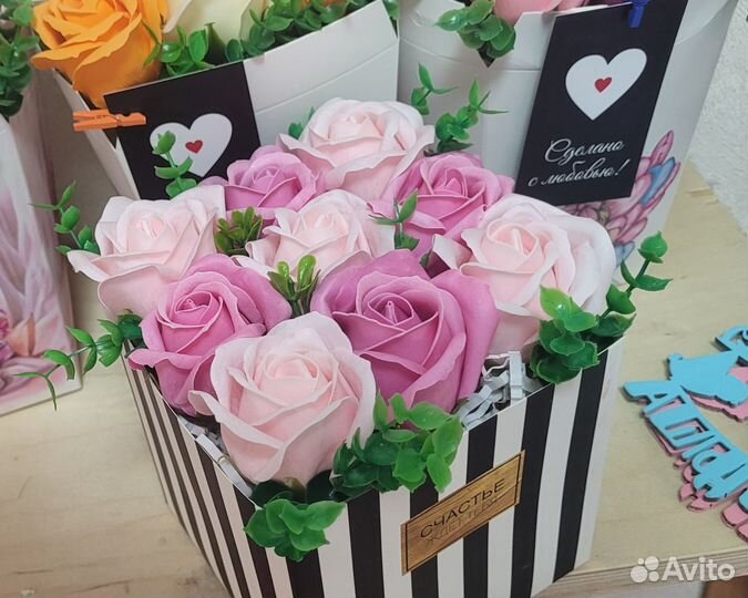 Букетик из мыльных роз 9