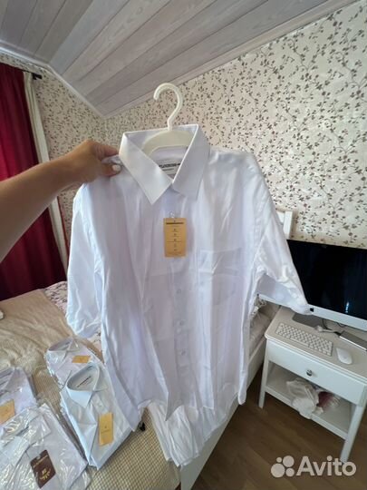 Рубашка белая на мальч 13 14 15 лет. Новая