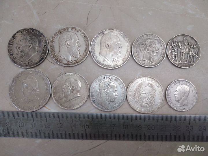 Монеты мира 1896-1914г. Серебро. Оригиналы