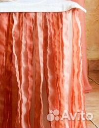 Юбка на стол трехцветная - осенняя тематика