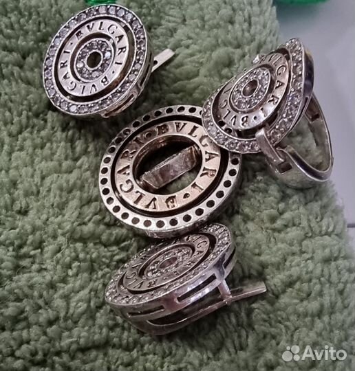 Серебряные серьги и кольцо 925