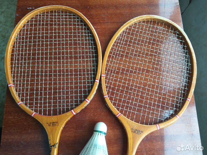 Ракетки для бадминтона с воланами СССР