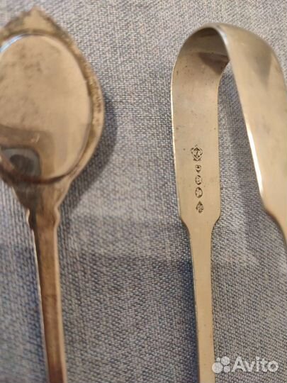 Щипцы для сахара и ложка для сахара