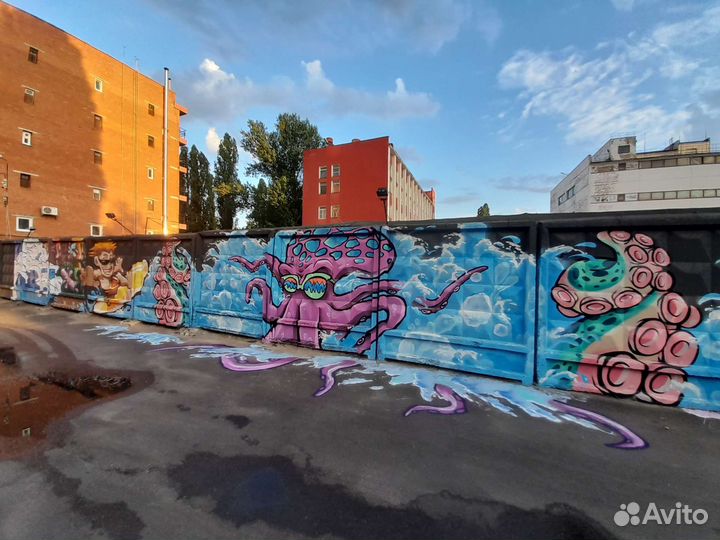 Граффити, роспись стен,художник