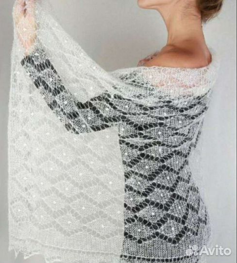 Оренбургский пуховый платок, палантин