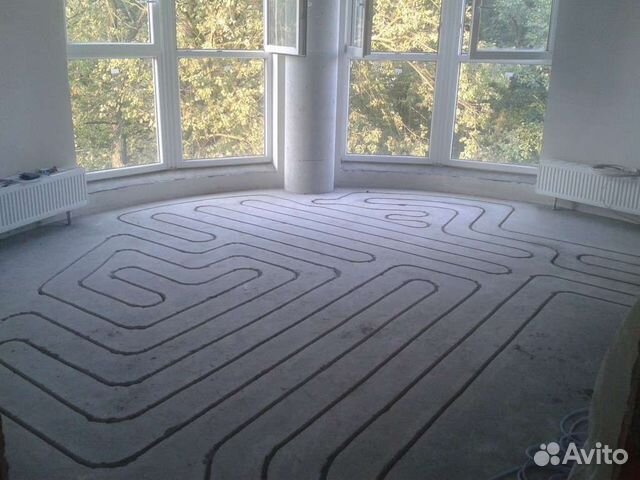 Монтаж теплого пола в готовую стяжку