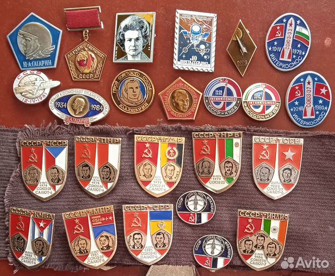 Значки Космос Гагарин Терешкова,8