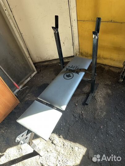 Скамья для жима, блины для штанги