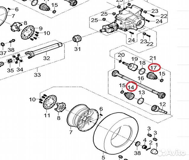 Пыльник гранаты привода заднего 17010240050 1007652