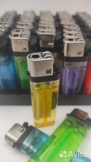 Зажигалка прозрачная, одноразовая 50 шт