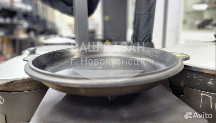 Чугунная крышка сковорода для казана 10л