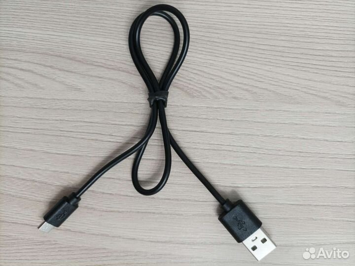 Кабель зарядный USB/Micro USB, длина 46 см, чёрный