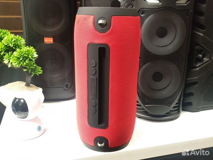 Большая Переносная портативная колонка красная