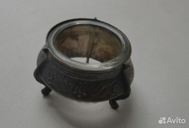 Солонка, горчичница мельхиор, мнц