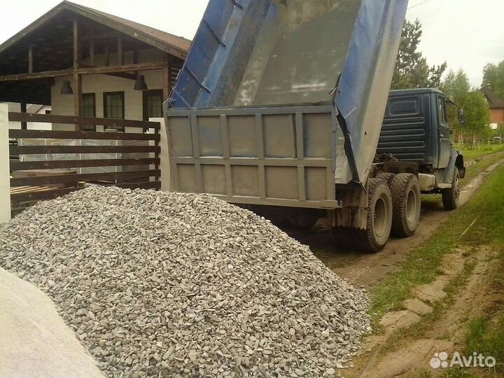 Щебень \ Земля гравийный дренажный от 3кубов