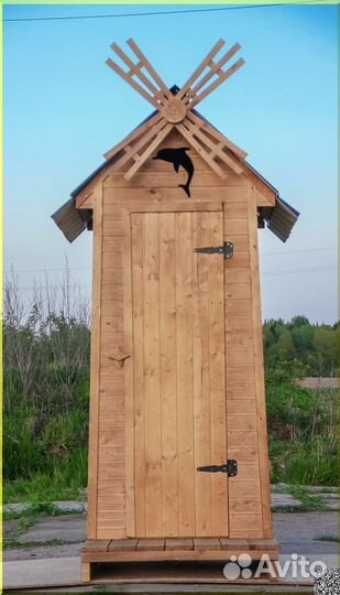 Уличный туалет деревянный HAT115