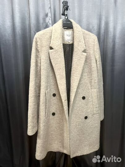 Пальто шерстяное zara 42 44