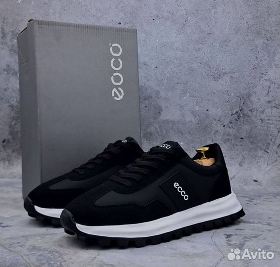 Кроссовки черные мужские ecco летние 40-45р