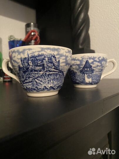 2 Чайно-кофейные английские чашки